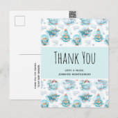 Cute Nautical Waterverf Pattern Hartelijk dank Briefkaart (Voorkant / Achterkant)