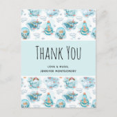 Cute Nautical Waterverf Pattern Hartelijk dank Briefkaart (Voorkant)