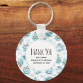 Cute Nautical Waterverf Pattern Hartelijk dank Sleutelhanger (Voorkant)