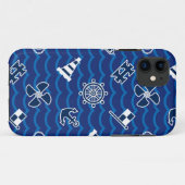 Cute Nautical Waves Pattern Case-Mate iPhone Case (Achterkant (horizontaal))