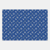 Cute Nautical Waves Pattern Inpakpapier Vel (Voorkant 3)
