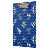 Cute Nautical Waves Pattern Klembord (Links)