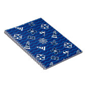 Cute Nautical Waves Pattern Notitieboek (Rechterzijde)