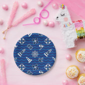 Cute Nautical Waves Pattern Papieren Bordje (Feest)