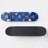 Cute Nautical Waves Pattern Persoonlijk Skateboard (Horizontaal)