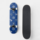 Cute Nautical Waves Pattern Persoonlijk Skateboard (Voorkant)