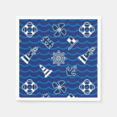 Cute Nautical Waves Pattern Servet (Voorkant)