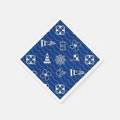 Cute Nautical Waves Pattern Servet (Hoek)