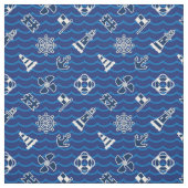 Cute Nautical Waves Pattern Stof (Swatch)