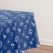 Cute Nautical Waves Pattern Tafelkleed (Voorbeeld)