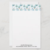 Cute Nautical Whales Waterverf Pattern (Voorkant)