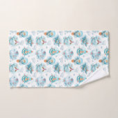Cute Nautical Whales Waterverf Pattern Bad Handdoek (Handdoek)