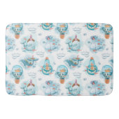 Cute Nautical Whales Waterverf Pattern Badmat (Voorkant)
