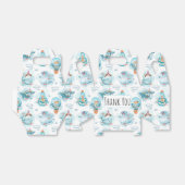 Cute Nautical Whales Waterverf Pattern Bedankdoosjes (Uitgevouwen)