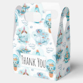 Cute Nautical Whales Waterverf Pattern Bedankdoosjes (Geopend)