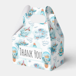 Cute Nautical Whales Waterverf Pattern Bedankdoosjes