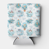 Cute Nautical Whales Waterverf Pattern Blikjeskoeler (Voorkant)