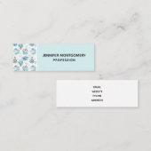 Cute Nautical Whales Waterverf Pattern Mini Visitekaartje (Voorkant / Achterkant)