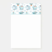 Cute Nautical Whales Waterverf Pattern Post-it® Notes (Voorkant)