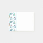 Cute Nautical Whales Waterverf Pattern Post-it® Notes (Voorkant)
