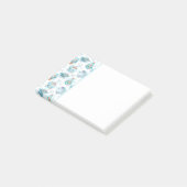 Cute Nautical Whales Waterverf Pattern Post-it® Notes (Schuin)