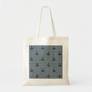 Cute Navy Anchor en Rope Canvas tas