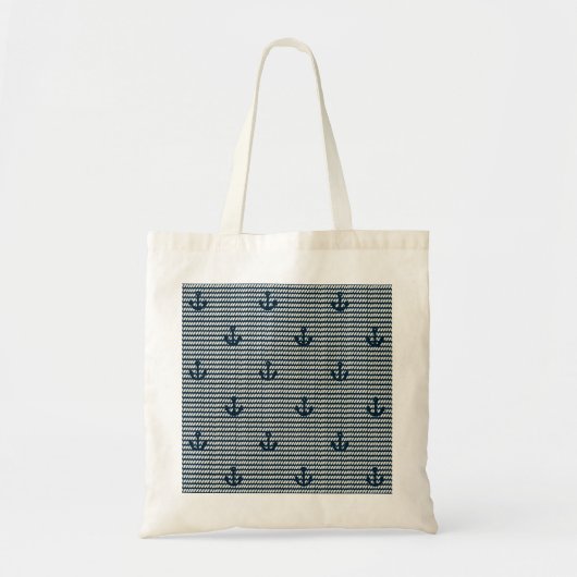 Cute Navy Anchor en Rope Canvas tas (Voorkant)