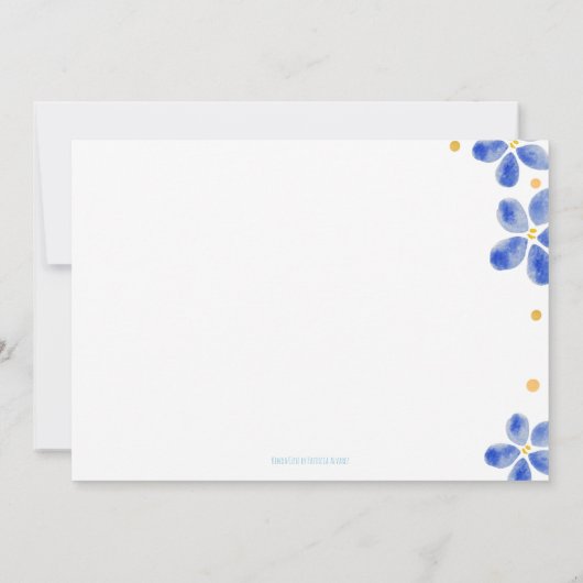 Cute Navy and White Old woman met rietbloem Kaart (Achterkant)