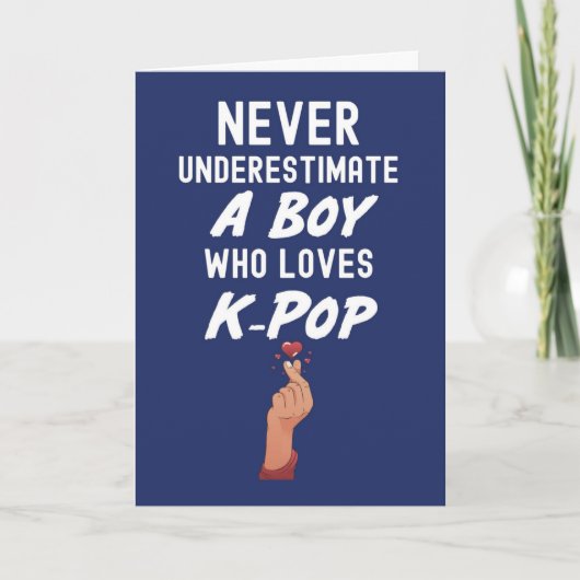 Cute Navy Blauwe Kpop Kaarten Voor Jongens Voor Ki (Voorkant)