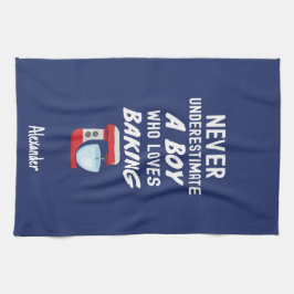 Cute Navy Blue Baking Gift For Kids Little Boy Theedoek