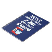 Cute Navy Blue Baking Gifts For Baby Boy Kid Baker Notitieboek (Linkerzijde)