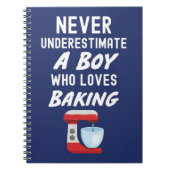 Cute Navy Blue Baking Gifts For Baby Boy Kid Baker Notitieboek (Voorkant)