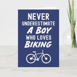 Cute Navy Blue Biking Cards For Baby Boys Kids Kaart