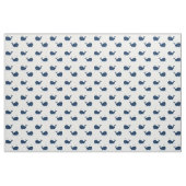Cute Navy Blue en White Nautical Whales Pattern Stof (Fat Quarter)