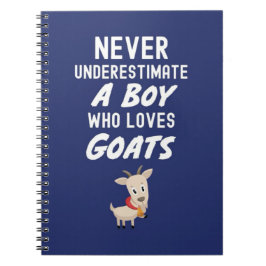 Cute Navy Blue Goat Gifts For Baby Boys Farmer  Notitieboek