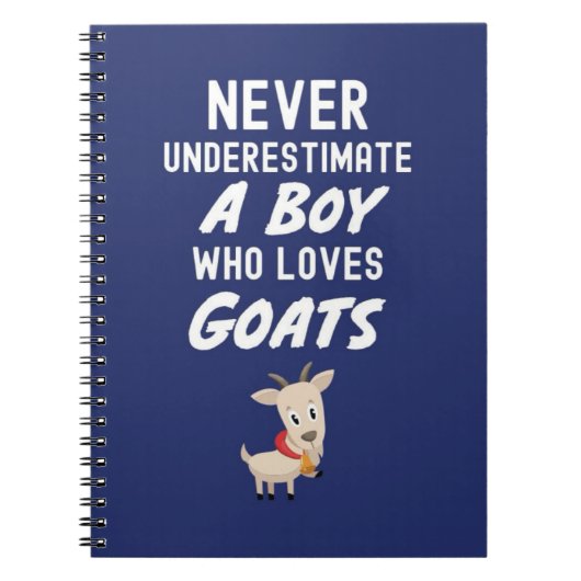 Cute Navy Blue Goat Gifts For Baby Boys Farmer  Notitieboek (Voorkant)