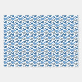 Cute Navy Blue Grey Whale Kinder Inpakpapier Vel (Voorkant)