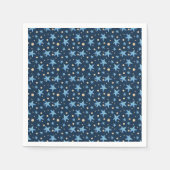 Cute Navy Blue Star Patterned Party Servet (Voorkant)