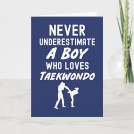 Cute Navy Blue Taekwondo Cards For Baby Boys Kids  Kaart