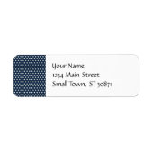 Cute Navy Blue White Tiny Little Polka Dots Gifts Etiket (Voorkant)