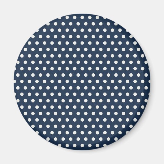Cute Navy Blue White Tiny Little Polka Dots Gifts Magneet (Voorkant)