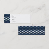 Cute Navy Blue White Tiny Little Polka Dots Gifts Mini Visitekaartje (Voorkant / Achterkant)