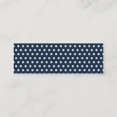 Cute Navy Blue White Tiny Little Polka Dots Gifts Mini Visitekaartje (Achterkant)
