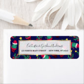 Cute Navy Decorated Cactus Tree Kerstlampjes Etiket (Insitu)