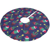 Cute Navy Decorated Cactus Tree Kerstlampjes Kerstboom Rok (Gekanteld)