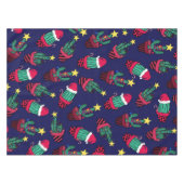 Cute Navy Decorated Cactus Tree Kerstlampjes Tafelkleed (Voorkant (Horizontaal))