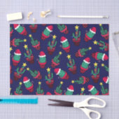 Cute Navy Decorated Cactus Tree Kerstlampjes Tissuepapier (Craft)