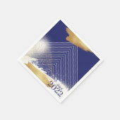 Cute Navy & Gold Framed Graduation Party Napkins Servet (Hoek)