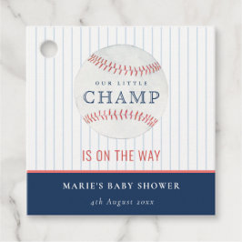 Cute Navy Ons kleine Champ Baseball Baby shower Bedankjes Labels