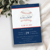Cute Navy Ons kleine Champ Baseball Baby shower Kaart